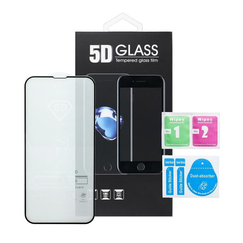 Gehärtetes Glas 5D XIAOMI REDMI 10C Full Glue schwarz