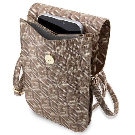 Guess Handtasche GUWBHGCFSEW braun/braun GCube Stripe