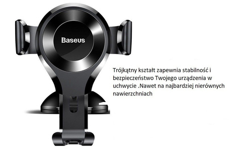 Baseus Osculum - Grawitacyjny uchwyt samochodowy na deskę rozdzielczą (srebrny)