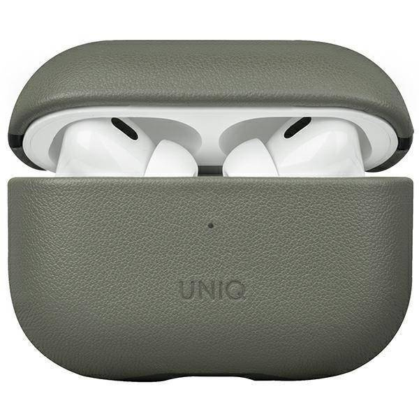 UNIQ etui Terra AirPods Pro 2 gen. Genuine Leather zielony/lichen green