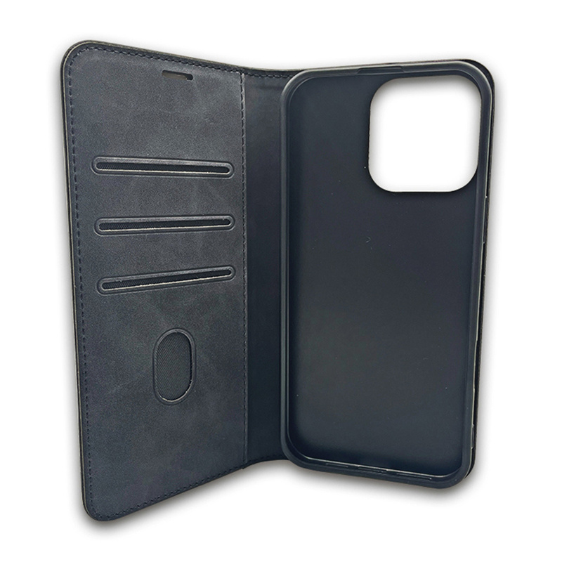 Etui Smart Suede do iPhone 16 Plus 6,7" czarne