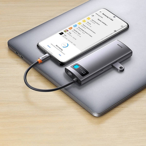 Baseus Metal Gleam Series 4 in 1 HUB Dockingstation USB Typ C – 4 x USB 3.2 Gen. 1 (WKWG070013)
