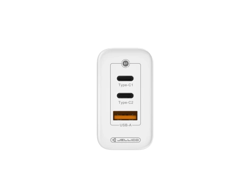 JELLICO ładowarka sieciowa C79 GaN PD 65W 2xUSB-C + 1xUSB QC3.0 Biały