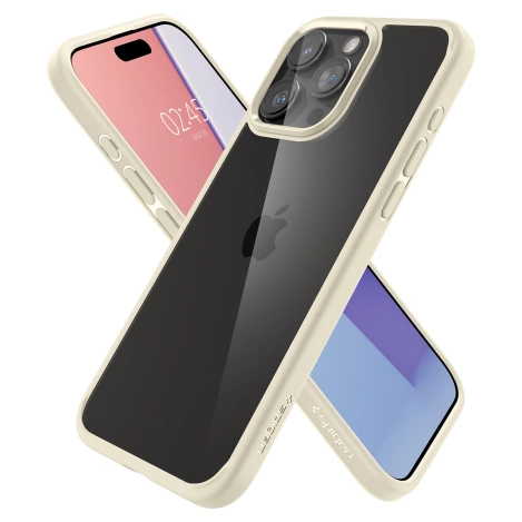 Spigen Crystal Hybrid, sand beige - iPhone 15 Pro Max