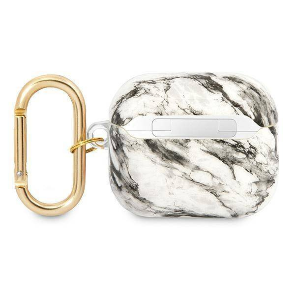 Case APPLE AIRPODS 3 Guess AirPods Marble Strap Collection (GUA3HCHMAG) gray
