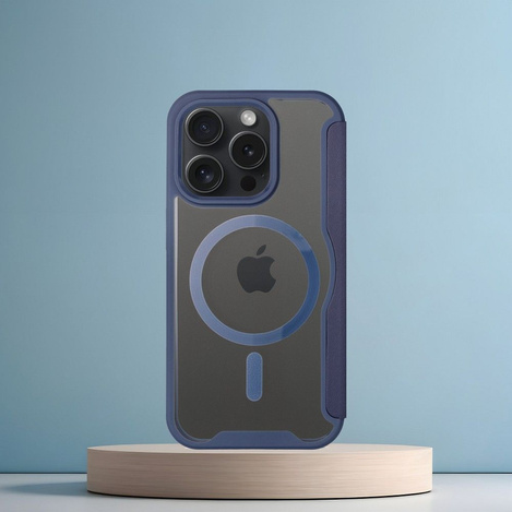 Kabura SMART MAG kompatybilna z MagSafe do IPHONE 15 niebieska