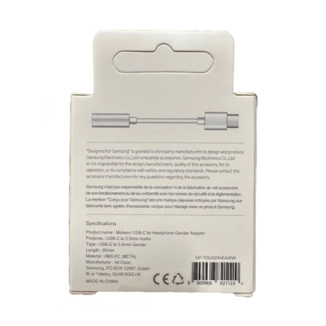 Adapter Samsung GP-TGU023AE DAC USB-C do mini jack 3.5mm - biały