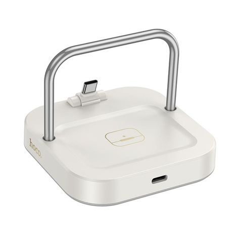 HOCO ładowarka biurkowa 2w1 Typ C + ładowanie bezprzewodowe 5W PD QC 3A 30W CQ16B biała