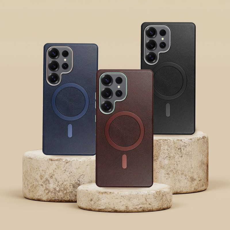 Futerał GENTLEMAN MAG COVER kompatybilny z MagSafe do SAMSUNG S25 ULTRA brązowy