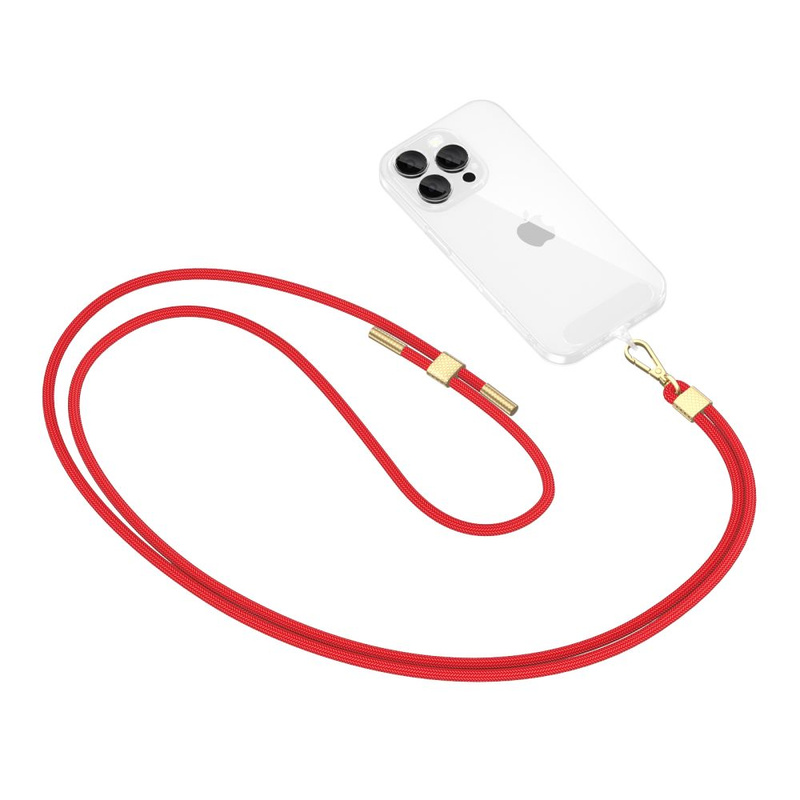 TECH-PROTECT C2S ROPE CROSSBODY STRAP RED/GOLD
