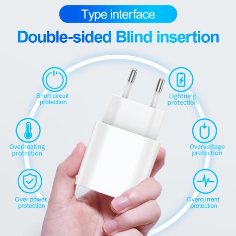 JELLICO Netz-Ladegerät C35 PD 25W 1xUSB-C + Kabel USB-C - USB-C weiss