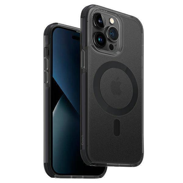 UNIQ Combat iPhone 14 Pro 6.1" case Magclick Charging black/concrete charcoal