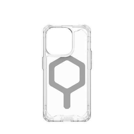 UAG Plyo Magsafe - Schutzhülle für iPhone 15 Pro kompatibel mit MagSafe (Eissilber)