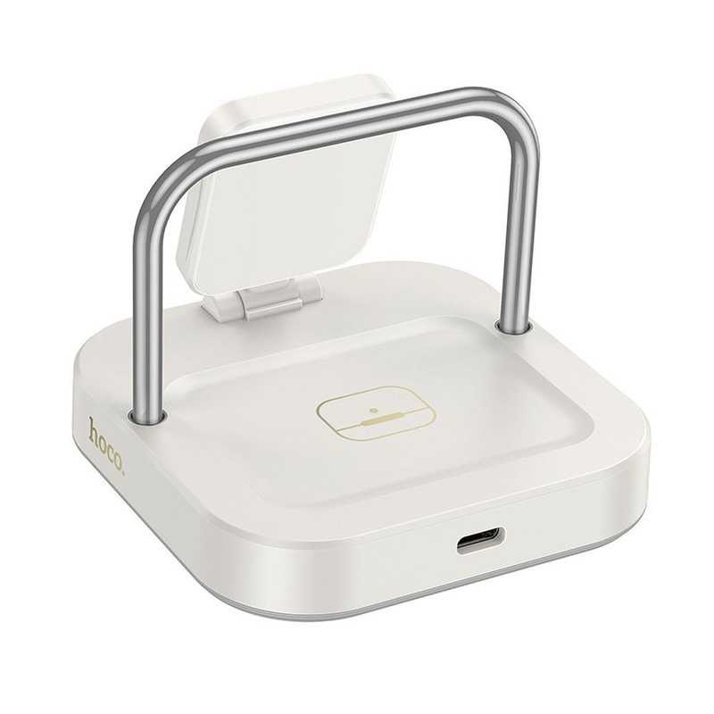 HOCO ładowarka indukcyjna 3w1 kompatybilna z Apple Watch 3A 5W CQ16A biała