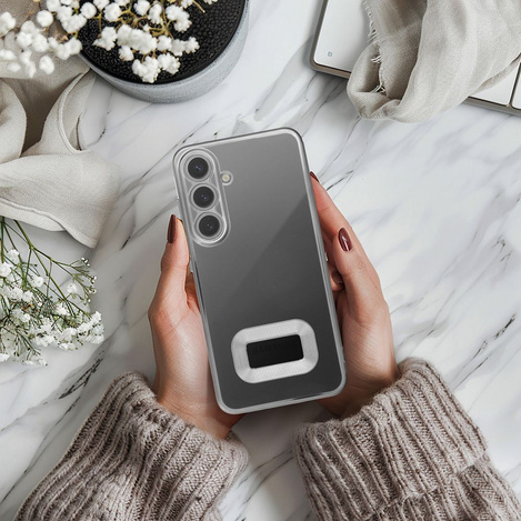 Futerał GLAM do SAMSUNG A34 5G srebrny