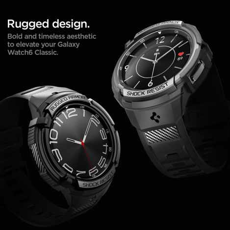 Spigen RUGGED ARMOR &quot;PRO&quot; GALAXY Watch 6 CLASSIC (47MM) MATTE BLACK