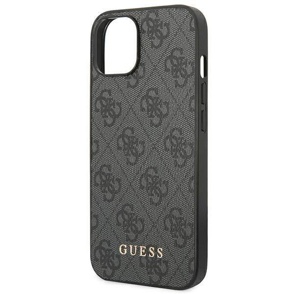 Guess GUHCP14SG4GFGR iPhone 14 6.1 &quot;gray / gray hard case 4G Metal Gold Logo