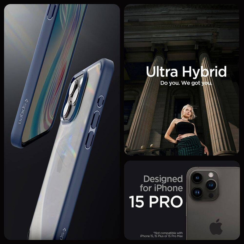 Spigen Liquid Air iPhone 16 Pro granatowy/navy blue ACS08118