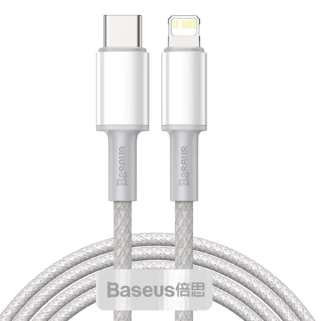 Baseus kabel USB Typ C - Lightning szybkie ładowanie Power Delivery 20 W 2 m biały (CATLGD-A02)