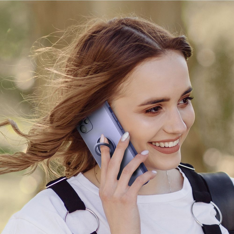 Futerał SILICONE RING do IPHONE 16 Plus fioletowy