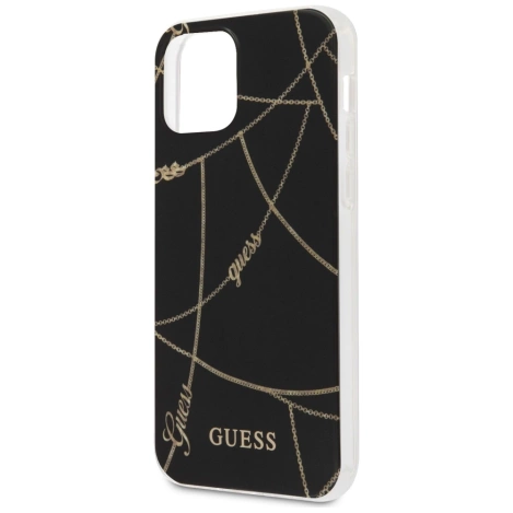 Guess GUHCP12SPCUCHBK iPhone 12 mini czarny/black hardcase Gold Chain Collection