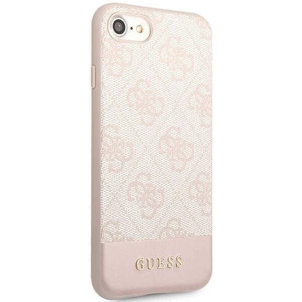 Guess GUHCI8G4GLPI iPhone 7/8/SE 2020/ 2022 rosa/rosa Hartschale 4G Stripe Collection