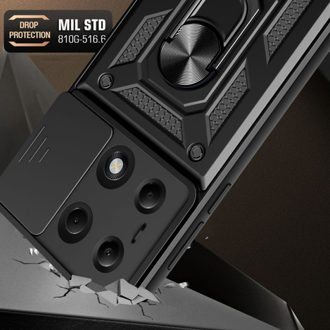 Tech-Protect CamShield Pro Case for Xiaomi Redmi Note 13 Pro 4G / LTE / Poco M6 Pro 4G / LTE - Black