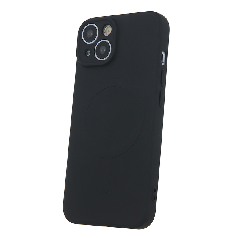 Etui do iPhone 15 Pro Max MagSafe czarne + Szkło na ekran + Szkło na aparat