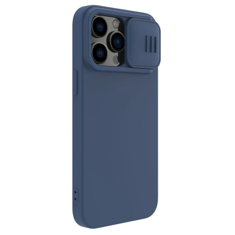 Nillkin CamShield Magnetic Silicone Case iPhone 14 Pro Max Magnetic MagSafe Cover with Camera Protector Blue
