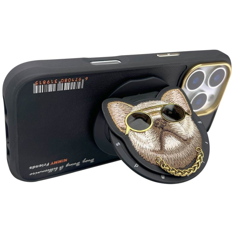Etui Nimmy Glasses Cool Dog MagSafe do    iPhone 16 Pro Max czarny