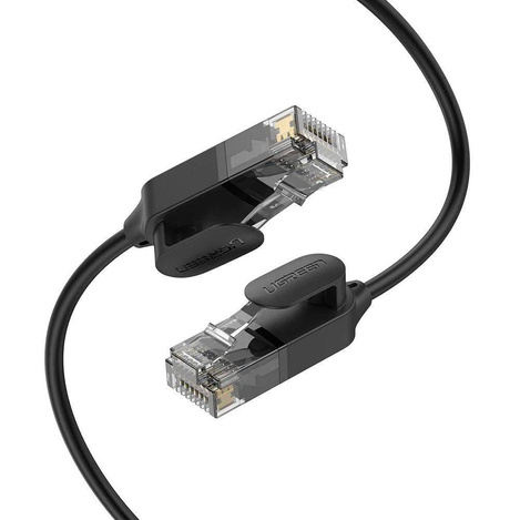 Kabel Ugreen NW122 70332 sieciowy Ethernet patchcord RJ45 Cat 6A UTP do 10Gb/s 1 m - czarny