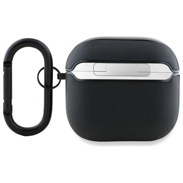 Etui AMG Leather White Logo na AirPods 4 - czarne / białe