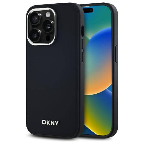 Oryginalne Etui IPHONE 14 PRO DKNY Hardcase Plain Logo MagSafe (DKHMP14LPSCMCLK) czarne