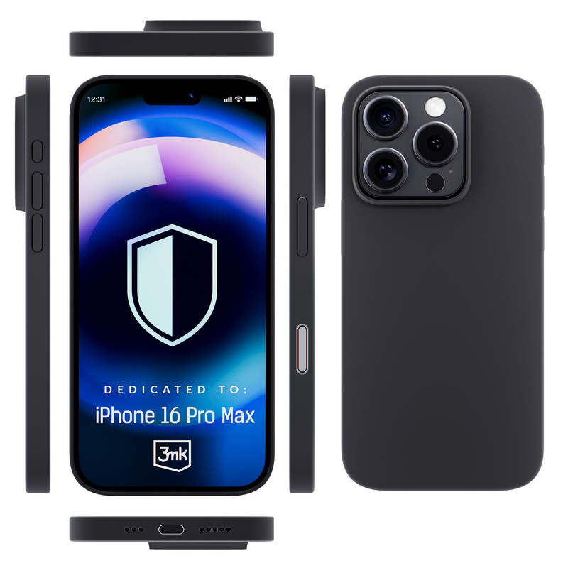 Apple iPhone 16 Pro Max - 3mk Hardy Silicone MagCase Graphite