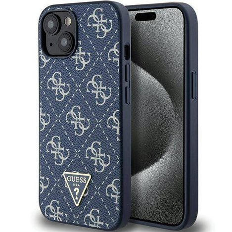 Oryginalne Etui GUESS hardcase 4G Triangle Metal Logo GUHCP15MPG4GPB do Iphone 14 Plus/ 15 Plus niebieski