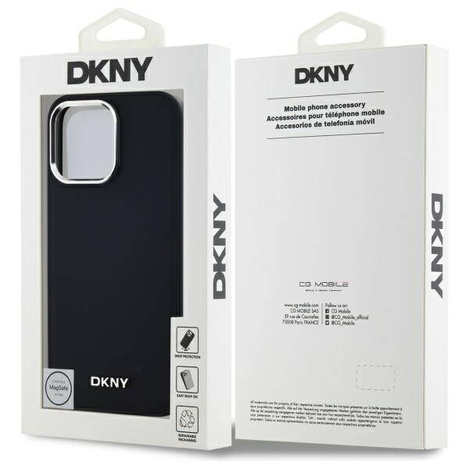 Original Handyhülle IPHONE 14 PRO MAX DKNY Hardcase Plain Logo MagSafe (DKHMP14XPSCMCLK) schwarz