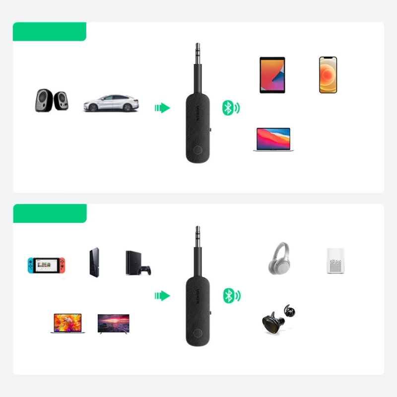 Ugreen Empfänger Bluetooth-Sender Miniklinke 3,5 mm schwarz (CM403)
