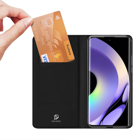 Dux Ducis Skin Pro Hülle für Realme 10 Pro Flip Card Wallet Stand Schwarz