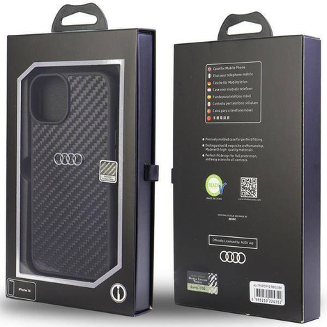 Audi Carbon Fiber iPhone 12/12 Pro 6.1&quot; black/black hardcase AU-TPUPCIP12P-R8/D2-BK