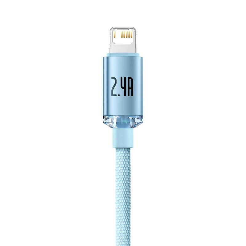 Baseus Crystal Shine Series USB-Kabel - Lightning 2,4A 20W 2m blau (CAJY001203)