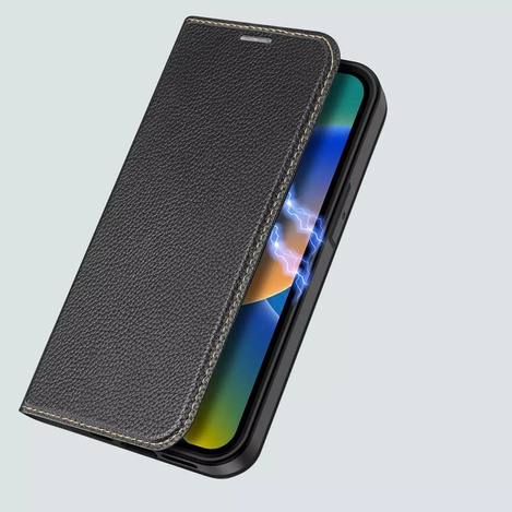 Dux Ducis Skin X2 Hülle für iPhone 14 Plus Hülle mit Magnetklappe schwarz