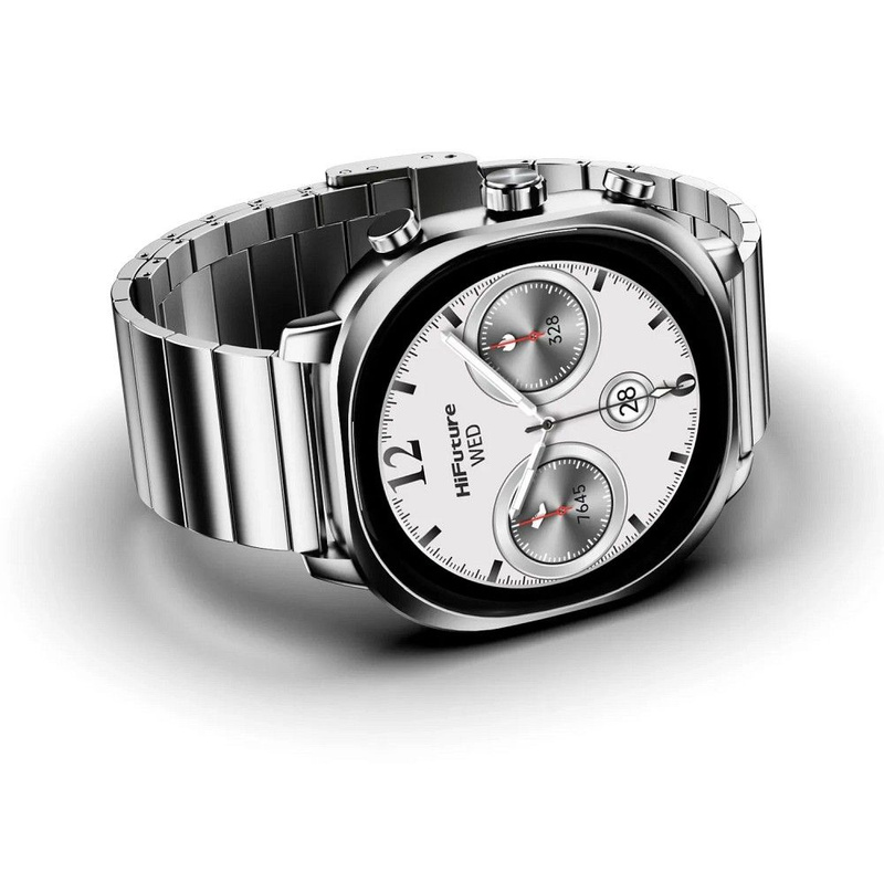 HIFUTURE smartwatch ze stali nierdzewnej ze sztuczną inteligencją AIX (OLED) (CORNING GORILLA GLASS) srebrny