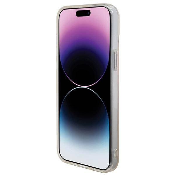 Guess IML Iridescent MagSafe Hülle für iPhone 15 Pro – Rosa