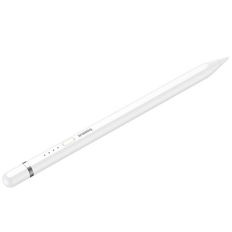 Baseus Smooth Writing 2 Stylus mit aktiver Spitze für iPad + USB-A – Lightning Kabel und austauschbare Spitze – Weiß