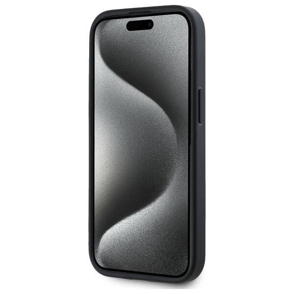 Etui DKNY Grained Metal Logo MagSafe na iPhone 15 - beżowe