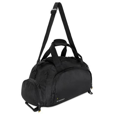 Wozinsky torba sportowa plecak bagaż podręczny torba 40x20x25 cm do samolotu czarny (WSB-B01)