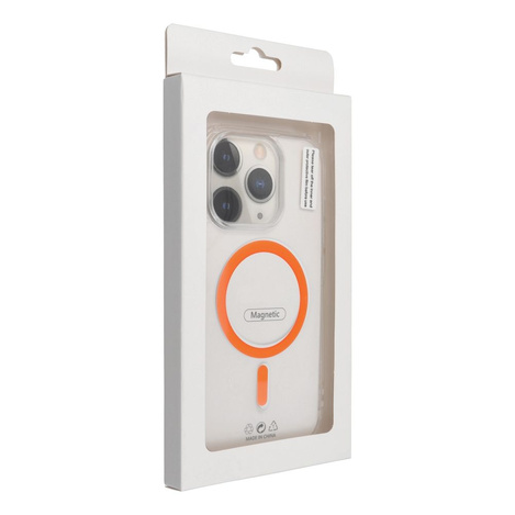 Drop Glue Colorful Ring Mag Cover kompatybilny z MagSafe pasuje do IPHONE 15 pomarańczowy