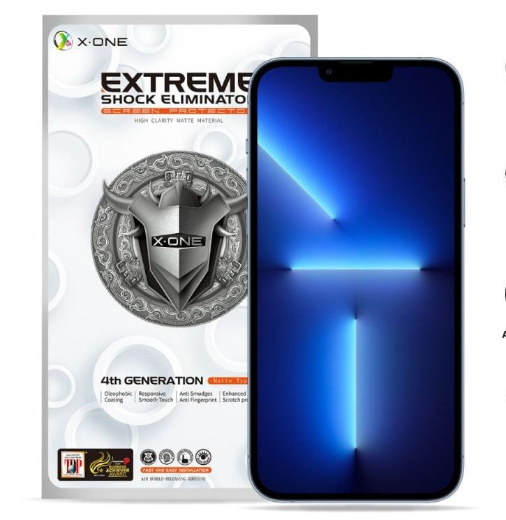 Szkło hartowane X-ONE Extreme Shock Eliminator 4th gen. Matowe - do iPhone 14 Pro Max/15 Plus