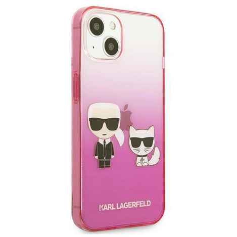 Karl Lagerfeld KLHCP13STGKCP iPhone 13 mini 5,4&quot; Hardcase Pink / Pink Gradient Ikonik Karl &amp; Choupette