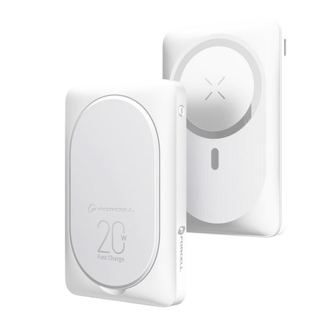 FORCELL Powerbank F-Energy MagStand F10K2 10 000mAh 20W kompatybilny z MagSafe biały